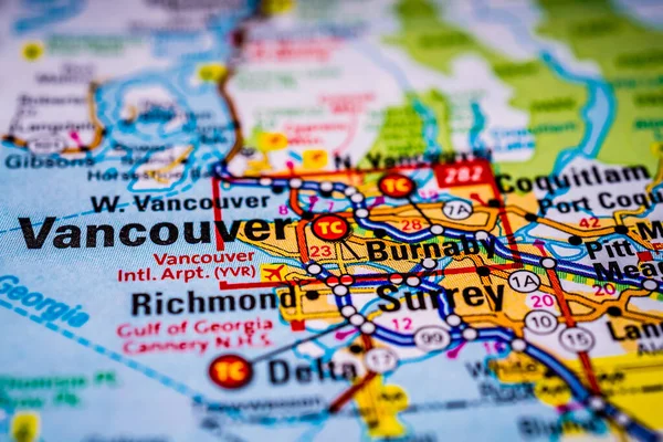 Vancouver Plan Podróży — Zdjęcie stockowe