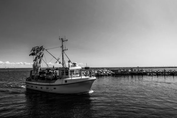 Vacker Dansk Hamn Med Båtar — Stockfoto