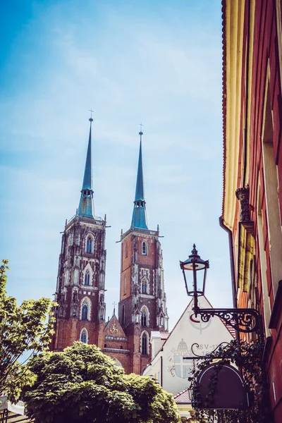 Piękne Kościoły Wrocławia Atrakcje Turystyczne Podróże Europie — Zdjęcie stockowe