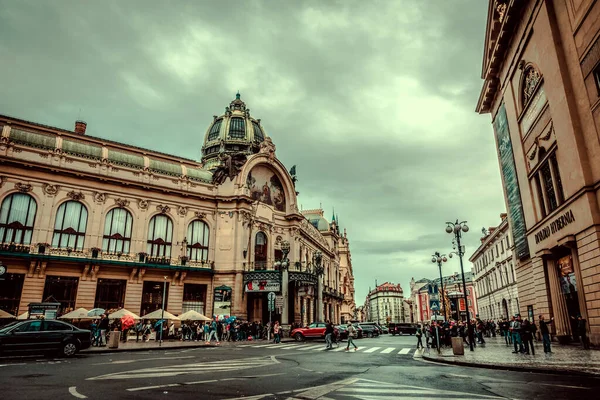 Piękne Ulice Architektura Jesiennej Pragi — Zdjęcie stockowe