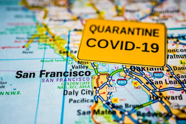 San Francisco Coronavirus Covid Karantén Háttere — Stock Fotó