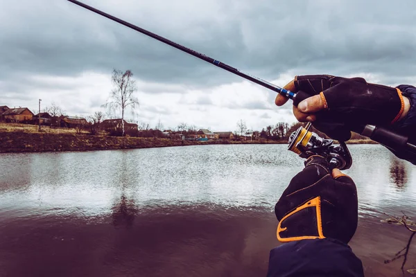 Pesca Recreación Aire Libre Fondo Del Lago — Foto de Stock