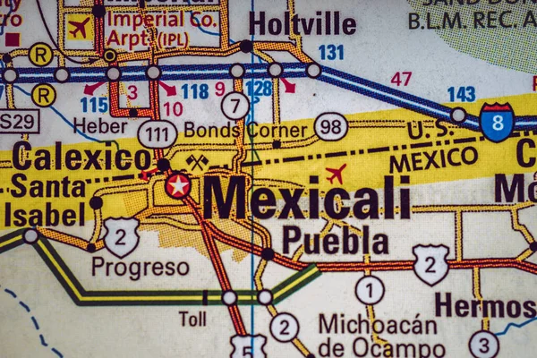 地图背景上的墨西哥人 — 图库照片
