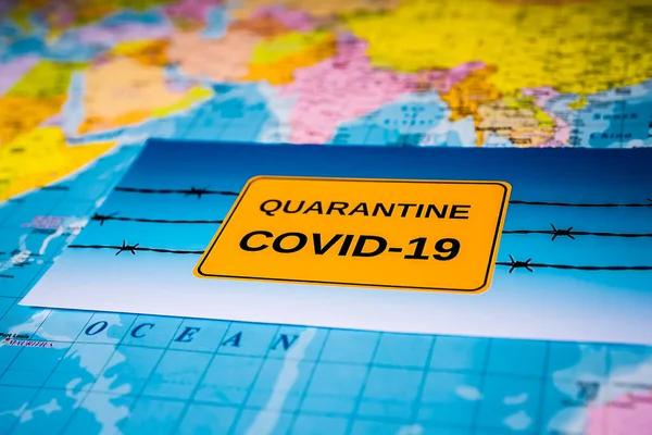 Wereld Coronavirus Covid Quarantaine Achtergrond — Stockfoto