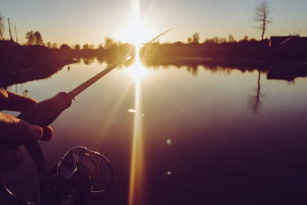 Pêche Brochet Sur Lac Loisirs Pêche — Photo