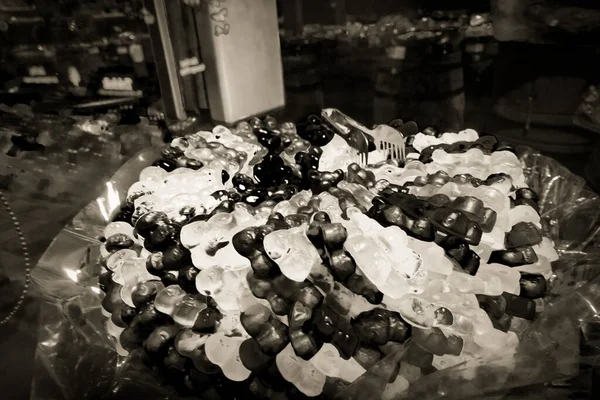 Leckere Süßigkeiten Auf Dem Weihnachtsmarkt — Stockfoto