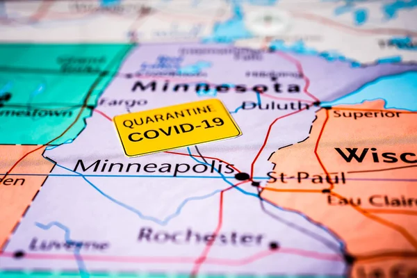 Minnesota State Covid Fondo Cuarentena — Foto de Stock