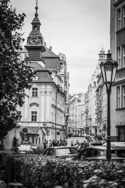 Schöne Straßen Und Architektur Des Herbstlichen Prag — Stockfoto