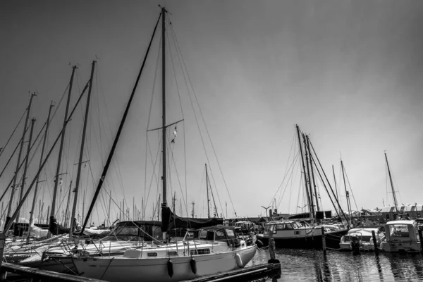 Vacker Dansk Hamn Med Båtar — Stockfoto