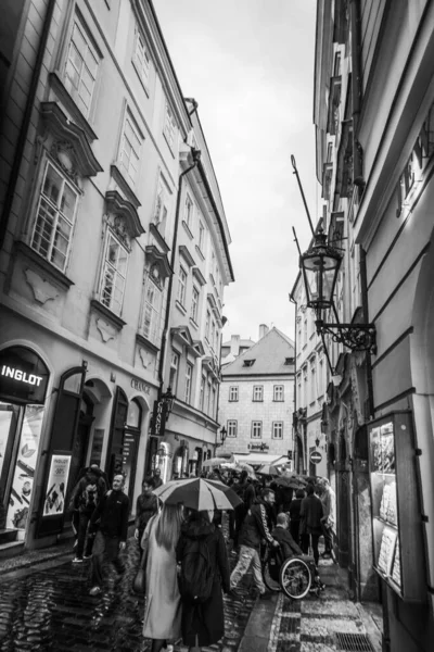 Ruas Bonitas Arquitetura Outono Praga — Fotografia de Stock