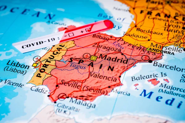 Spain map Coronavirus Covid-19 Quarantine