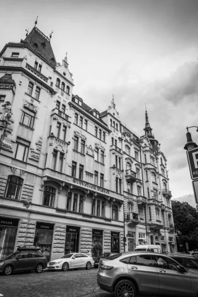 Schöne Straßen Und Architektur Des Herbstlichen Prag — Stockfoto