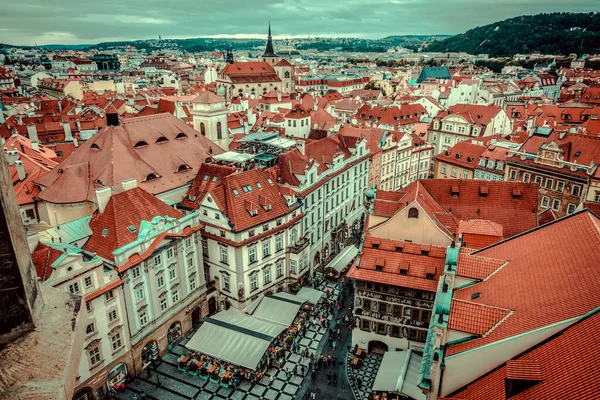Prachtige Architectuur Van Middeleeuws Praag Een Reis Naar Europa — Stockfoto