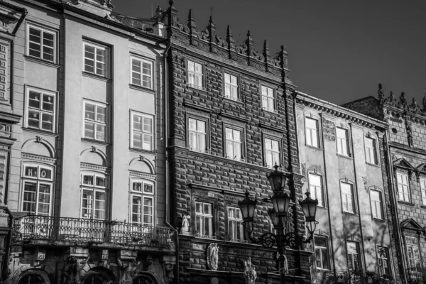 Magnificent Winter Lviv Architecture Streets — Stock Photo, Image