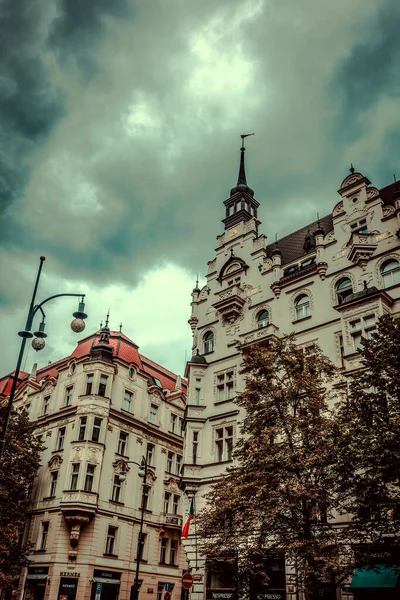 Prachtige Straten Architectuur Van Herfst Praag — Stockfoto