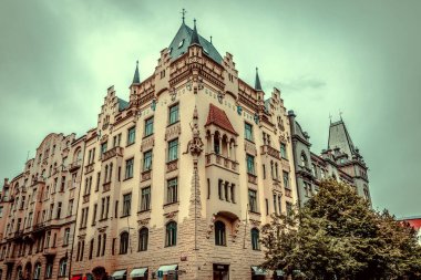 Güz Prag 'ın güzel sokakları ve mimarisi