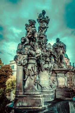 Güz Prag 'ın güzel sokakları ve mimarisi