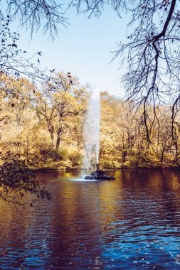 Güzel bir tarihi parkta muhteşem bir sonbahar.