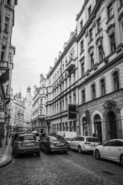 Güz Prag 'ın güzel sokakları ve mimarisi