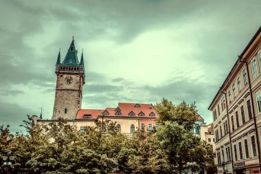 Güz Prag 'ın güzel sokakları ve mimarisi