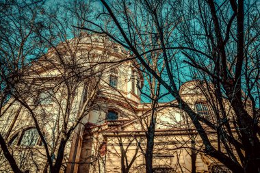 Muhteşem kış Lviv mimarisi ve sokakları