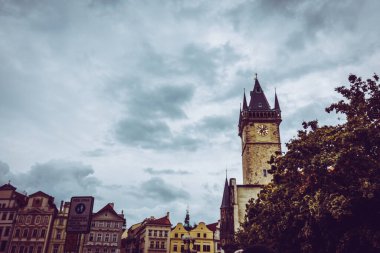 Güz Prag 'ın güzel sokakları ve mimarisi
