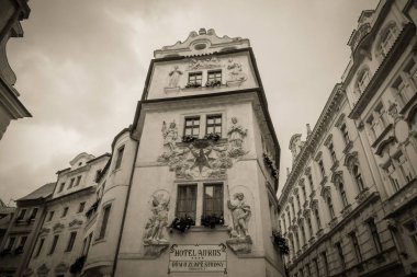 Güz Prag 'ın güzel sokakları ve mimarisi