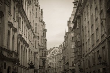 Güz Prag 'ın güzel sokakları ve mimarisi