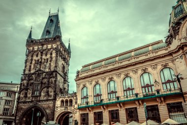 Güz Prag 'ın güzel sokakları ve mimarisi