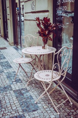 Güz Prag 'ın güzel sokakları ve mimarisi