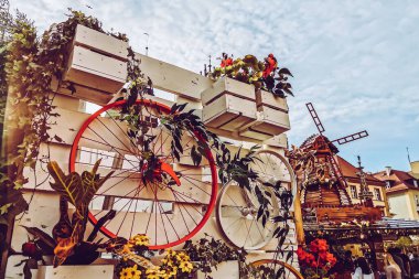 Antik Avrupa şehrinin sokakları ve meydanları