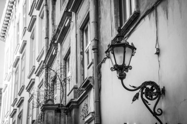 Muhteşem kış Lviv mimarisi ve sokakları