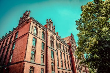 Eski Polonya şehrinin mimarisi. Pençe