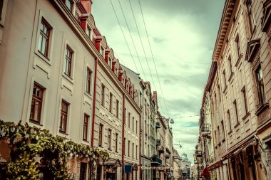 Muhteşem kış Lviv mimarisi ve sokakları