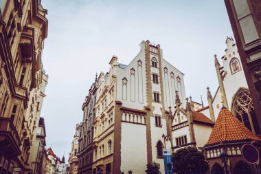 Güz Prag 'ın güzel sokakları ve mimarisi
