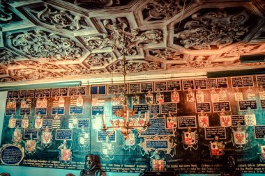 Kopenhag 'daki Rosenborg Kalesi' nin güzel odaları