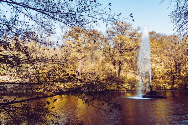 Hermoso Otoño Hermoso Parque Histórico — Foto de Stock