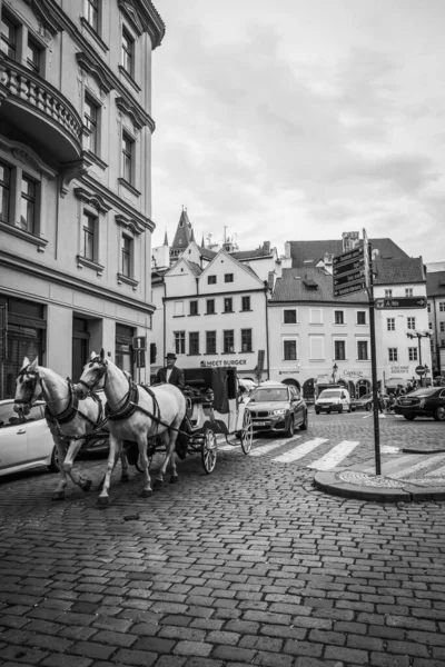 Ruas Bonitas Arquitetura Outono Praga — Fotografia de Stock