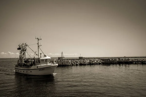 Vacker Dansk Hamn Med Båtar — Stockfoto