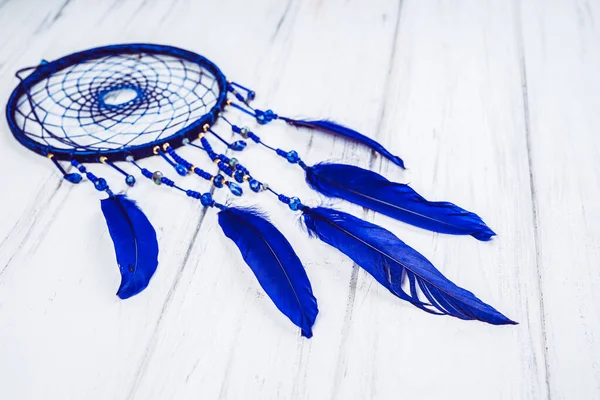 Dream Catcher Wooden Background — Stock Photo, Image