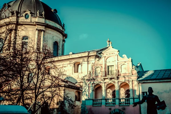 Magnificent Musim Dingin Arsitektur Lviv Dan Jalan Jalan — Stok Foto