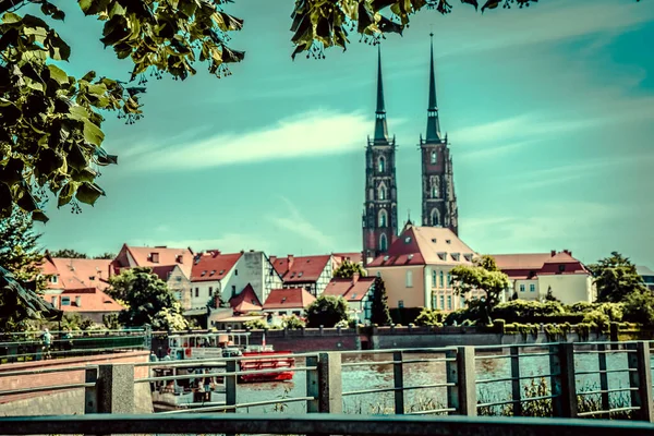 Magnifique Architecture Églises Wroclaw — Photo