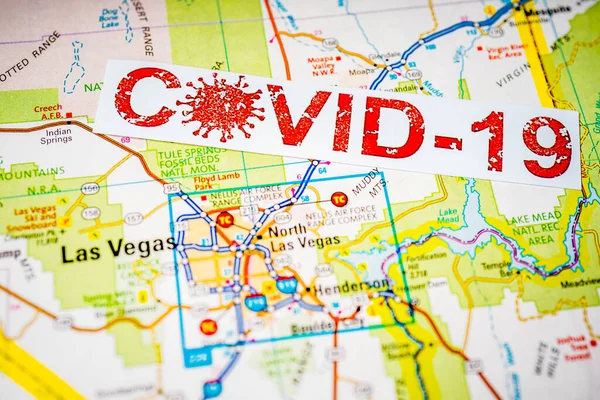 Las Vegas Coronavirus Covid Karantän Bakgrund — Stockfoto