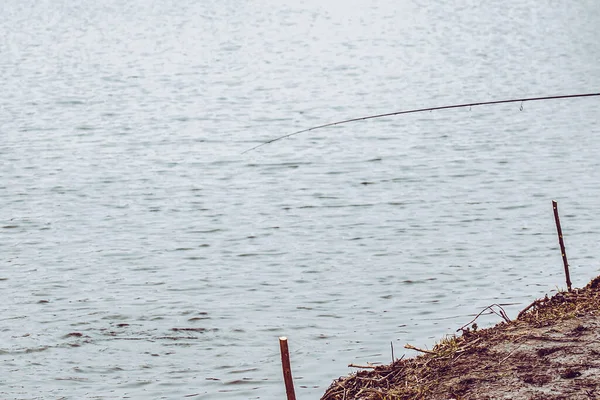 Hechtangeln Auf Dem See Freizeitfischerei — Stockfoto