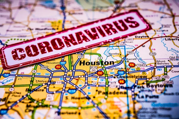 Houston Sulla Quarantena Covid Coronavirus — Foto Stock