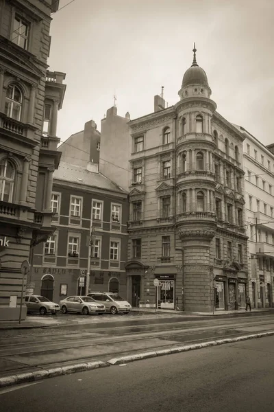 Prachtige Straten Architectuur Van Herfst Praag — Stockfoto