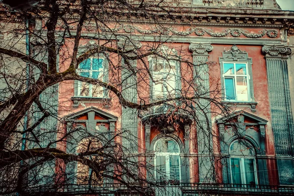 Muhteşem Kış Lviv Mimarisi Sokakları — Stok fotoğraf