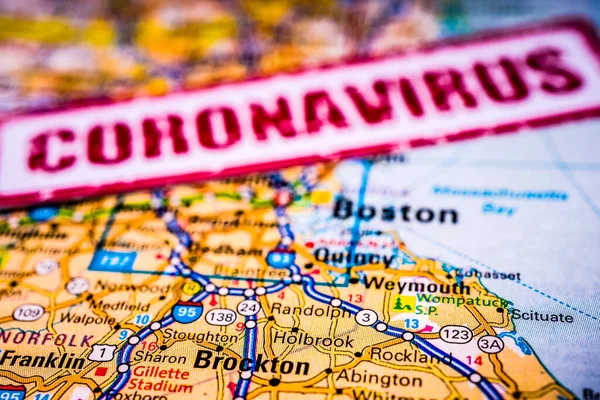 Boston Sulla Quarantena Coronavirus — Foto Stock