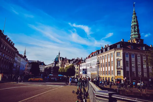 Straten Attracties Van Kopenhagen Een Reis Naar Kopenhagen — Stockfoto
