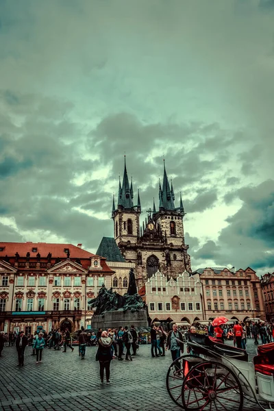 Schöne Straßen Und Architektur Des Herbstlichen Prag — Stockfoto